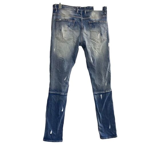 KDNK 11 4 14 11 Men’s Distressed Destroyed Jeans Blue Size 34 - Picture 2 of 12